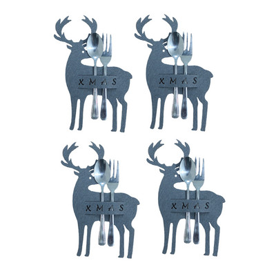 2022 Nova godina Božić 4 kom. Držači za posuđe Torbica za pribor za jelo Noževi Vilice Torbica za Božićni ukras Ukras za dom