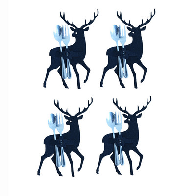 2022 Nova godina Božić 4 kom. Držači za posuđe Torbica za pribor za jelo Noževi Vilice Torbica za Božićni ukras Ukras za dom