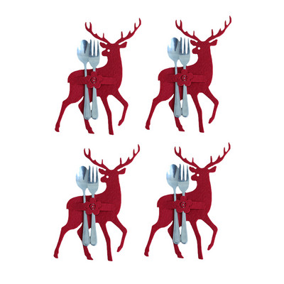 2022 Nova godina Božić 4 kom. Držači za posuđe Torbica za pribor za jelo Noževi Vilice Torbica za Božićni ukras Ukras za dom