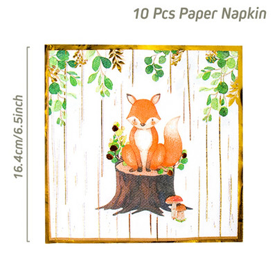 Životinje iz šumske džungle Jednokratno posuđe Dekoracija džungle Safari potrepštine za zabavu Dekoracija za 1. rođendan Dekoracija za bebe