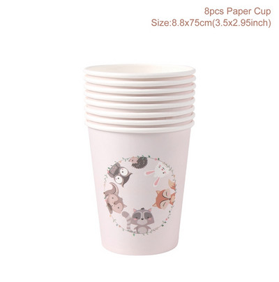 Životinje iz šumske džungle Jednokratno posuđe Dekoracija džungle Safari potrepštine za zabavu Dekoracija za 1. rođendan Dekoracija za bebe