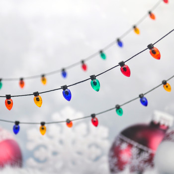 5M HOT Коледна елха Декорация Цветна крушка Гирлянда Висяща светлинна струна Направи си сам Сватбена партия Коледна домашна новогодишна украса Navidad