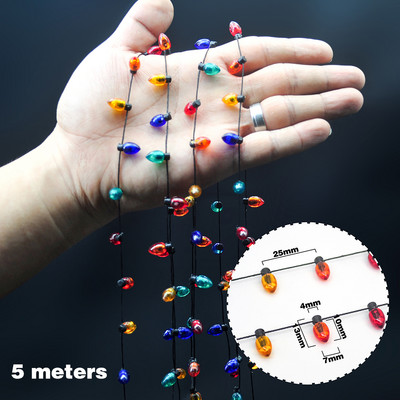 5M HOT Διακόσμηση Χριστουγεννιάτικου Δέντρου Χρώμα λάμπα γιρλάντα Κρεμαστό φωτιστικό κορδόνι DIY Γαμήλιο πάρτι Χριστουγεννιάτικο Σπίτι Πρωτοχρονιάτικο Στολισμός Navidad