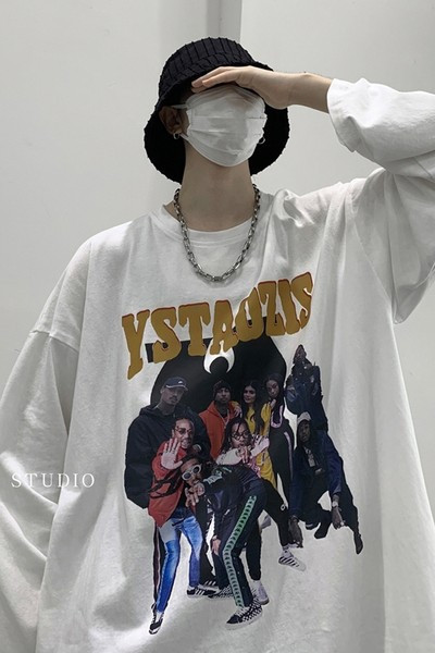 Muška široka bluza s printom