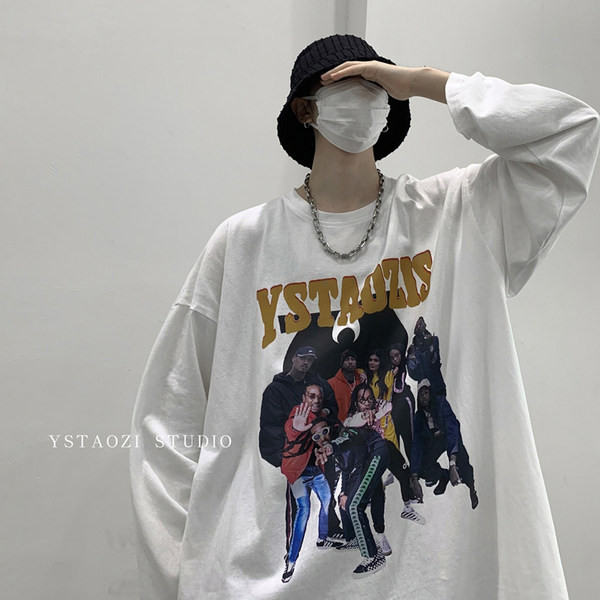 Muška široka bluza s printom