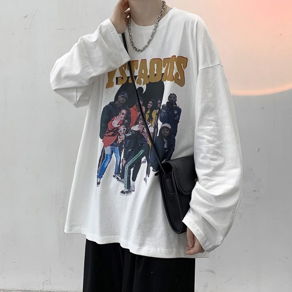 Muška široka bluza s printom