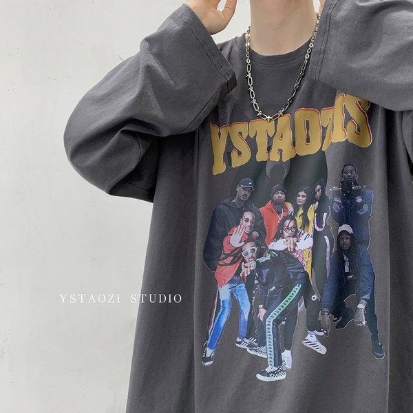 Muška široka bluza s printom