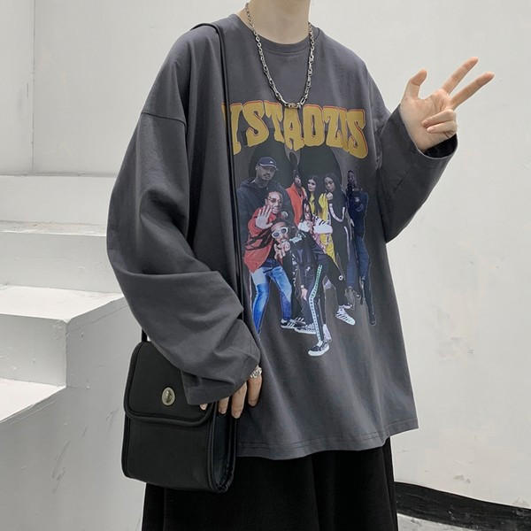 Muška široka bluza s printom