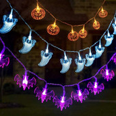 1,5M 10LED Halloween Led Light Κολοκύθα νυχτερίδα Φωτιστικό φάντασμα String Κρεμαστό στολίδι Happy Halloween Party Horror Διακόσμηση για το σπίτι