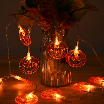 1.5M 10LED Halloween Led Light Pumpkin Bat Ghost String Lamp Vising Ornament Happy Halloween Party Horror Decoration For Home