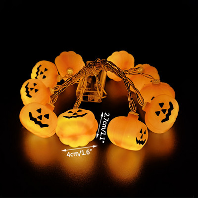 1,5M 10LED Halloween Led Light Κολοκύθα νυχτερίδα Φωτιστικό φάντασμα String Κρεμαστό στολίδι Happy Halloween Party Horror Διακόσμηση για το σπίτι