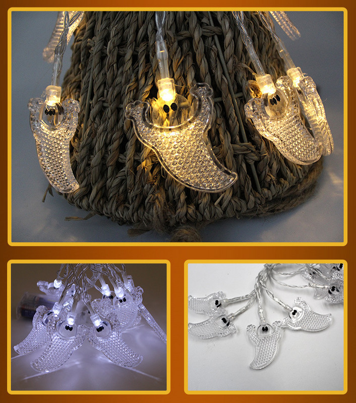 1.5m Halloween Party Led Light String Purple Bat Party Pumkin Horror Ghost Festival Party Happy Halloween Party Decor for Home