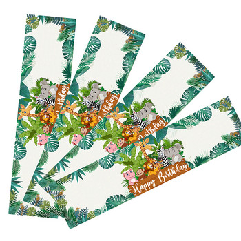 Честит рожден ден Jungle Safari Бутилка за вода Етикет Baby Shower Jungle Water Bottle Стикери Парти Детска декорация Jungle Animal