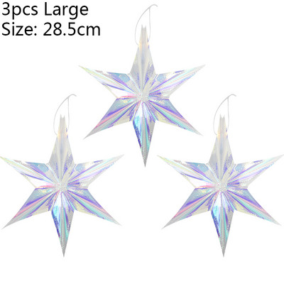 3 kom veliki sjajni laserski party DIY viseći ukras Zvjezdani privjesak Rođendan Vjenčanje Babyshower Festival Party Zimski božićni dekor