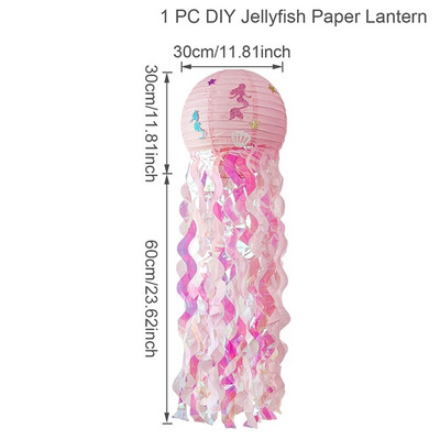 Merineitsi peokaunistused Litte Merineitsi Meduusist Paberlatern mere all Peokaunistused Tüdrukutele Merineitsi Sünnipäevakaunistus