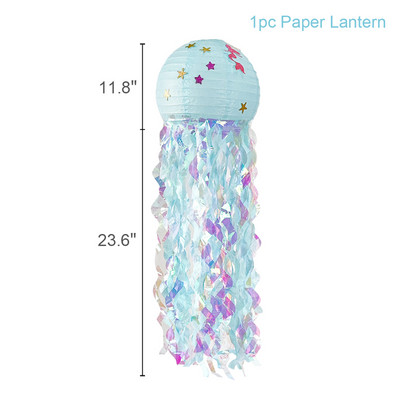 Merineitsi peokaunistused Litte Merineitsi Meduusist Paberlatern mere all Peokaunistused Tüdrukutele Merineitsi Sünnipäevakaunistus