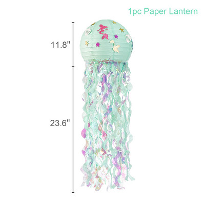 Merineitsi peokaunistused Litte Merineitsi Meduusist Paberlatern mere all Peokaunistused Tüdrukutele Merineitsi Sünnipäevakaunistus