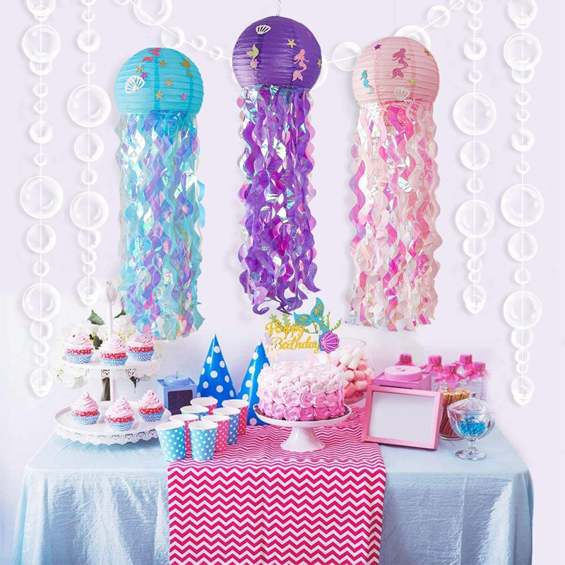 Merineitsi peokaunistused Litte Merineitsi Meduusist Paberlatern mere all Peokaunistused Tüdrukutele Merineitsi Sünnipäevakaunistus