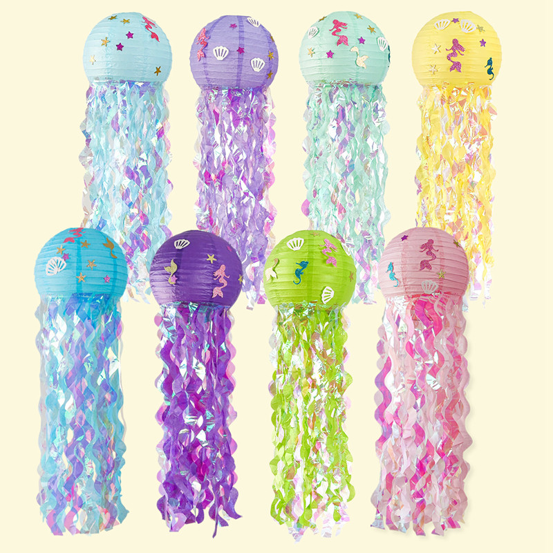 Merineitsi peokaunistused Litte Merineitsi Meduusist Paberlatern mere all Peokaunistused Tüdrukutele Merineitsi Sünnipäevakaunistus