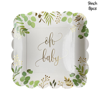 Oh Beebi ühekordsed lauanõud Pabertaldrikud Tassid Sugu paljastavad peokaunistused Beebi duši sisekujundustarbed