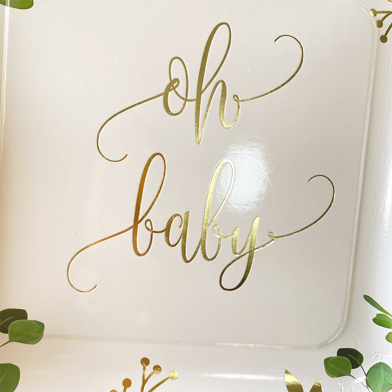 Oh Beebi ühekordsed lauanõud Pabertaldrikud Tassid Sugu paljastavad peokaunistused Beebi duši sisekujundustarbed