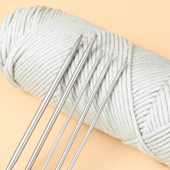 80cm кръгла игла за плетене 2.0-5.0MM неръждаема стомана удължаване игли за плетене на една кука за Направи си сам плетен инструмент за тъкане