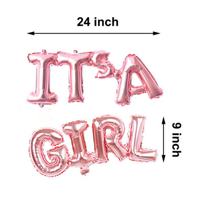 Декорация за бебешки душ Това е момче или момиче Фон Дъждовна завеса Фон Разкриване на пола Балони Добре дошли у дома Бебешки консумативи