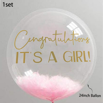 Декорация за бебешки душ Това е момче или момиче Фон Дъждовна завеса Фон Разкриване на пола Балони Добре дошли у дома Бебешки консумативи