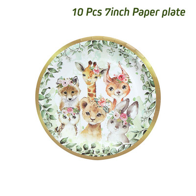 Džungliloomad Ühekordsed lauanõud Džunglikaunistus Safari Sünnipäevapeo Sisustus Jungle Wild One 1. Sünnipäev Baby Shower