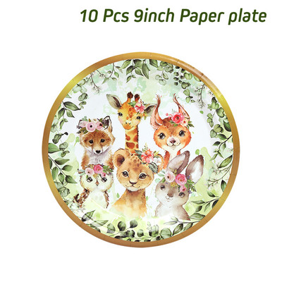 Džungliloomad Ühekordsed lauanõud Džunglikaunistus Safari Sünnipäevapeo Sisustus Jungle Wild One 1. Sünnipäev Baby Shower