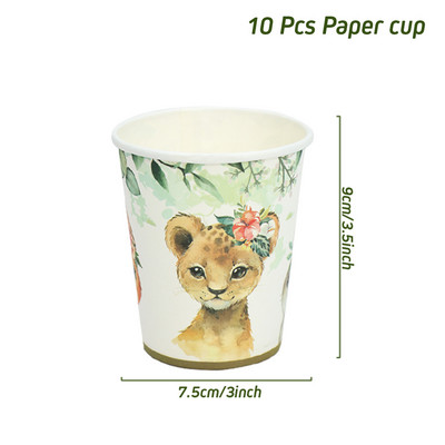 Džungliloomad Ühekordsed lauanõud Džunglikaunistus Safari Sünnipäevapeo Sisustus Jungle Wild One 1. Sünnipäev Baby Shower