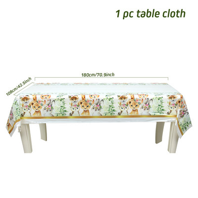 Džungliloomad Ühekordsed lauanõud Džunglikaunistus Safari Sünnipäevapeo Sisustus Jungle Wild One 1. Sünnipäev Baby Shower