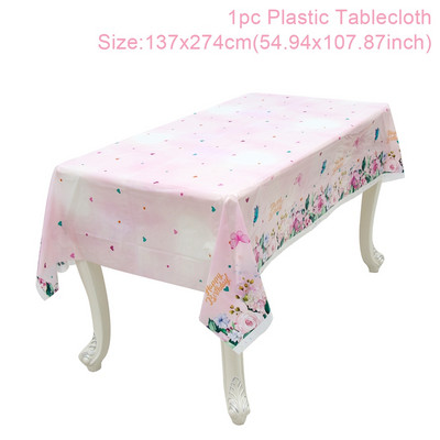 Set posuđa za jednokratnu upotrebu leptir Papirnati tanjur Salveta Banner Sretne djevojke Dekoracije za rođendansku zabavu Dječji pribor za tuširanje