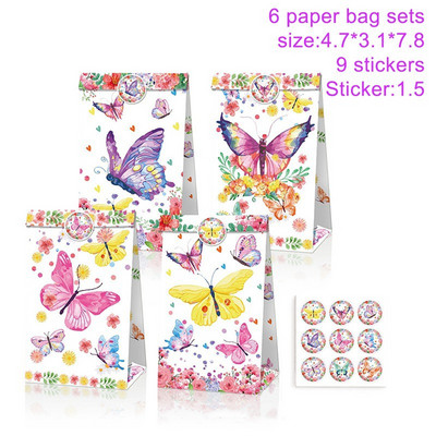 Set posuđa za jednokratnu upotrebu leptir Papirnati tanjur Salveta Banner Sretne djevojke Dekoracije za rođendansku zabavu Dječji pribor za tuširanje