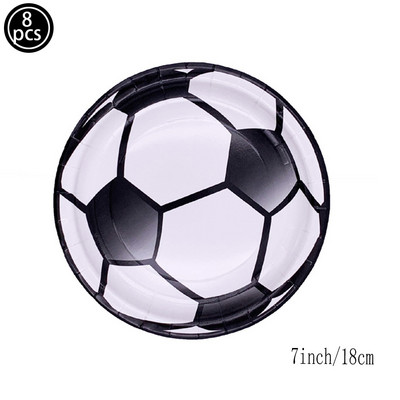 Θέμα ποδοσφαίρου ποδοσφαίρου Επιτραπέζια σκεύη μιας χρήσης Κύπελλα για ποδοσφαιρικό πάρτι Πιατέλες Πανό Baby Shower Αγόρια θέμα ποδοσφαίρου Προμήθειες για πάρτι γενεθλίων