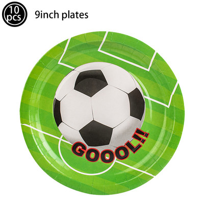 Θέμα ποδοσφαίρου ποδοσφαίρου Επιτραπέζια σκεύη μιας χρήσης Κύπελλα για ποδοσφαιρικό πάρτι Πιατέλες Πανό Baby Shower Αγόρια θέμα ποδοσφαίρου Προμήθειες για πάρτι γενεθλίων