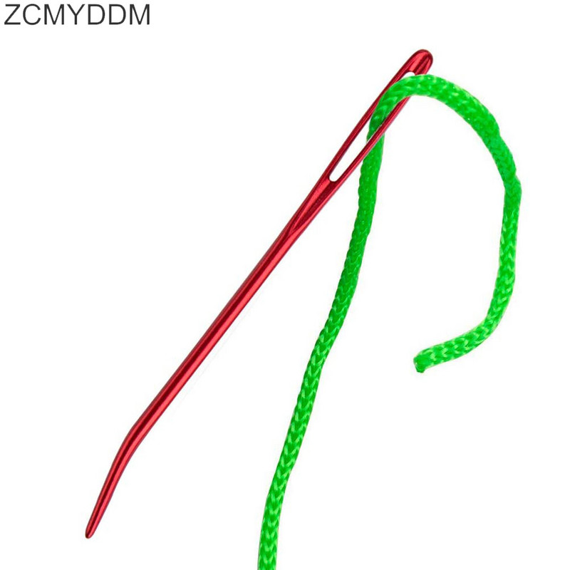 ZCMYDDM 2τμχ Βελόνα πλεξίματος με νήματα μεγάλου ματιού για ταπετσαρία με λυγισμένη άκρη αλουμινίου Darning Needlework Craft DIY Εργαλεία ραπτικής