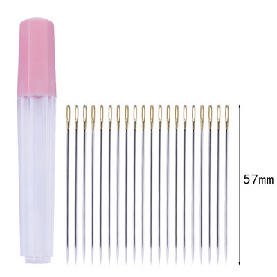 20 τμχ Ανοξείδωτο ατσάλι Χρυσό Ασημί Κέντημα ουράς Σταυροβελονιά Βελόνες Κιτ Εργαλεία Ραπτικής Ακονίσματος Χειροποίητα Κεντήματα