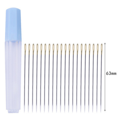 20 τμχ Ανοξείδωτο ατσάλι Χρυσό Ασημί Κέντημα ουράς Σταυροβελονιά Βελόνες Κιτ Εργαλεία Ραπτικής Ακονίσματος Χειροποίητα Κεντήματα
