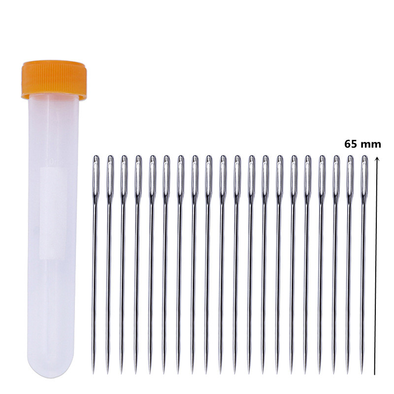 20 τμχ Ανοξείδωτο ατσάλι Χρυσό Ασημί Κέντημα ουράς Σταυροβελονιά Βελόνες Κιτ Εργαλεία Ραπτικής Ακονίσματος Χειροποίητα Κεντήματα