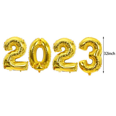 2023. aasta uusaasta õhupallibännerite fotokabiini rekvisiit 2023. aasta uusaasta peokaunistus õhupallid Head uut aastat jõulupeokaunistus