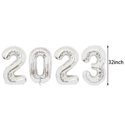 2023. aasta uusaasta õhupallibännerite fotokabiini rekvisiit 2023. aasta uusaasta peokaunistus õhupallid Head uut aastat jõulupeokaunistus