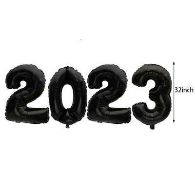 2023. aasta uusaasta õhupallibännerite fotokabiini rekvisiit 2023. aasta uusaasta peokaunistus õhupallid Head uut aastat jõulupeokaunistus