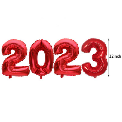 2023. aasta uusaasta õhupallibännerite fotokabiini rekvisiit 2023. aasta uusaasta peokaunistus õhupallid Head uut aastat jõulupeokaunistus