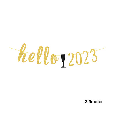2023. aasta uusaasta õhupallibännerite fotokabiini rekvisiit 2023. aasta uusaasta peokaunistus õhupallid Head uut aastat jõulupeokaunistus