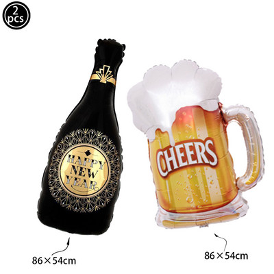 2023. aasta uusaasta õhupallibännerite fotokabiini rekvisiit 2023. aasta uusaasta peokaunistus õhupallid Head uut aastat jõulupeokaunistus