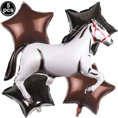 Hobusepeo sisustus Ühekordsed lauanõud Hobusepeotaldrikud Salvrätitopsid Hobuse sünnipäevabänner Ballon Hobuse sünnipäevapeotarbed