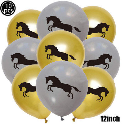 Hobusepeo sisustus Ühekordsed lauanõud Hobusepeotaldrikud Salvrätitopsid Hobuse sünnipäevabänner Ballon Hobuse sünnipäevapeotarbed