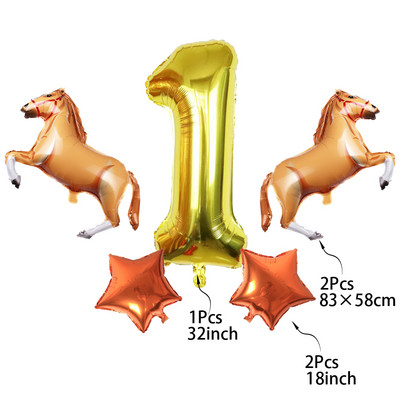 Hobusepeo sisustus Ühekordsed lauanõud Hobusepeotaldrikud Salvrätitopsid Hobuse sünnipäevabänner Ballon Hobuse sünnipäevapeotarbed