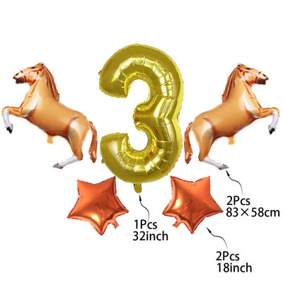 Hobusepeo sisustus Ühekordsed lauanõud Hobusepeotaldrikud Salvrätitopsid Hobuse sünnipäevabänner Ballon Hobuse sünnipäevapeotarbed